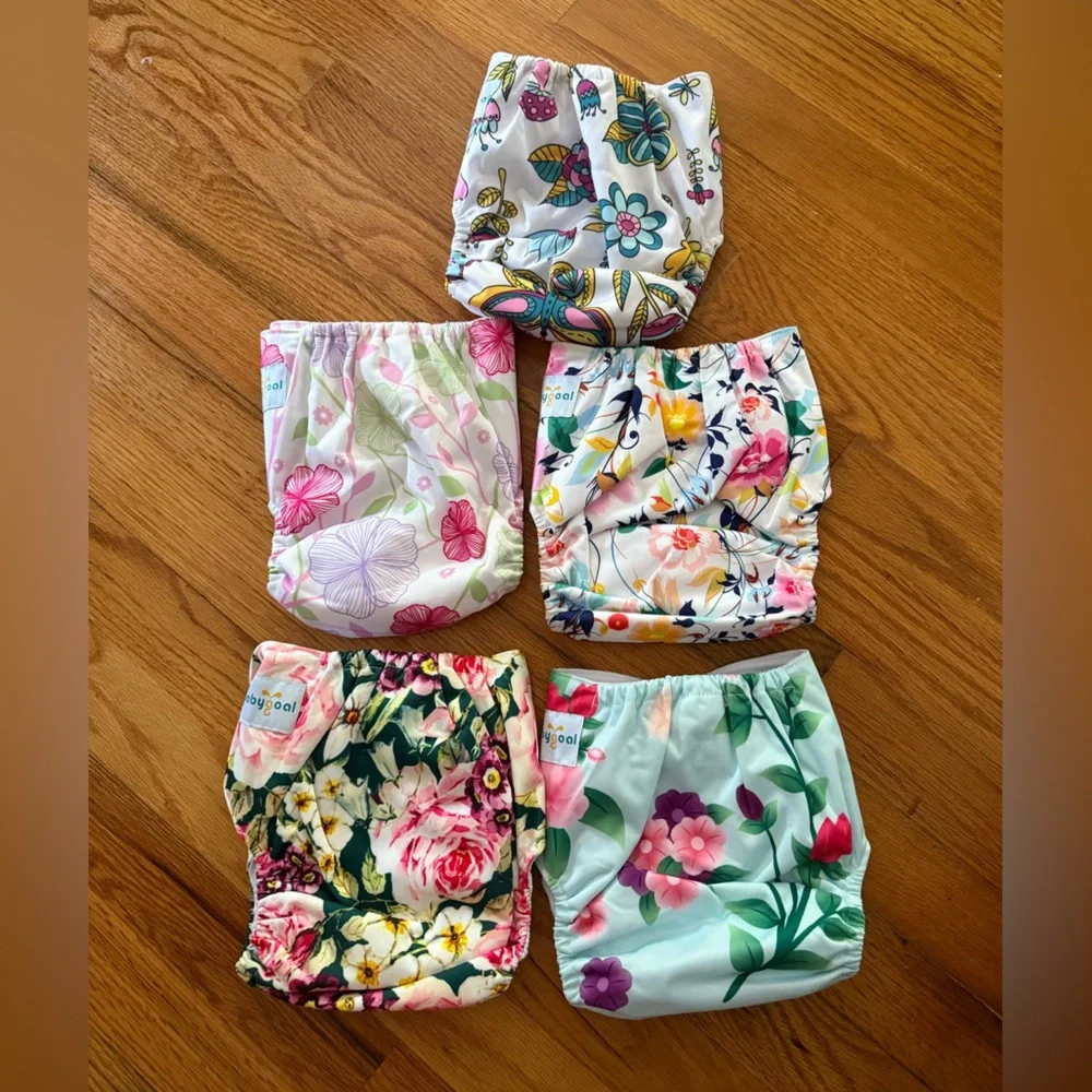 Babygoal NWOT Floral and Butterfly cloth Diaper Covers